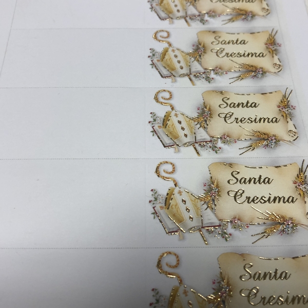 Set di 10 biglietti cerimonia con scritta Santa cresima